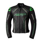Blouson cuir rst s1 noir / gris / vert - s