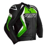Blouson cuir rst tractech evo 4 noir / vert / blanc - m