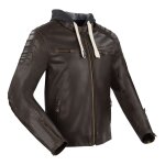 Blouson cuir segura challenger marron - s