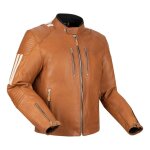 Blouson cuir segura orion camel / blanc - s