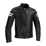 Blouson cuir segura stripe noir / blanc - s