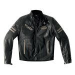 Blouson cuir spidi ace leather noir / blanc cass� - 46