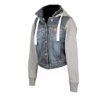 Blouson en jean femme booster denim hoodie ladies - m