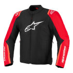 Blouson textile alpinestars t - sps v2 wp black / red / red fluo - s
