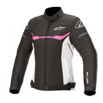 Blouson textile alpinestars stella t - sps waterproof noir / blanc / fushia -