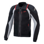Blouson textile alpinestars troop - air pro black / ash gray / bright red - s