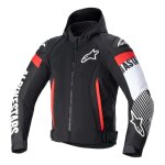 Blouson textile alpinestars zaca air noir / blanc / rouge fluo - m
