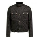 Blouson textile belstaff brooklands wax 2. 0 mahogany acajou - s
