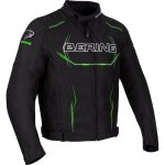 Blouson textile bering forcio noir / vert / blanc - m