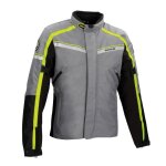 Blouson textile bering greenwich gris / jaune fluo - s