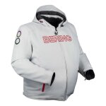 Blouson textile bering warwick king size gris clair / rouge grandes