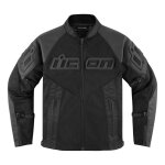 Blouson textile / cuir icon mesh af cuir noir - s
