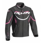 Blouson textile enfant ixon sprinter kid lady noir / blanc / fushia - 06 an