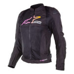 Blouson textile femme alpinestars stella smx air noir / jaune / rose - s