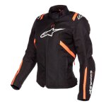 Blouson textile femme alpinestars stella t - sps v2 wp black / white / red f