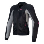 Blouson textile femme alpinestars stella troop - air black / ash gray / pink