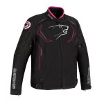 Blouson textile femme bering guardian queen size noir / blanc / fushia - wt