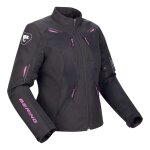 Blouson textile femme bering lady brazilia noir / fuschia - t0