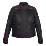 Blouson textile femme bering lady brazilia queen size noir / fuschia
