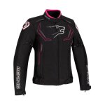 Blouson textile femme bering lady guardian noir / blanc / fushia - t1