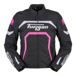 Blouson textile femme furygan mystic evo noir / blanc / rose - s