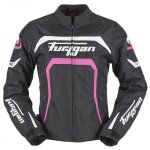 Blouson textile femme furygan mystic lady noir / blanc / rose - s