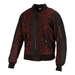 Blouson textile femme helstons elisa air noir / leopard - m