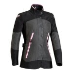 Blouson textile femme ixon bloom anthracite / noir / rose - xs