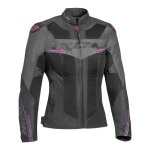 Blouson textile femme ixon draco lady noir / anthracite / fushia - xs