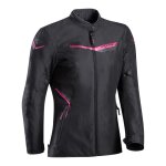 Blouson textile femme ixon slash noir / fushia - s