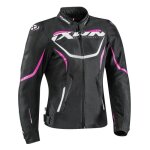 Blouson textile femme ixon sprinter lady noir / fushia - xs