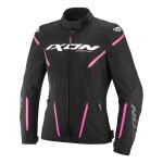 Blouson textile femme ixon striker 2 air lady wp black / bright pink - xs