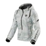 Blouson textile femme rev'it flare 2 camouflage gris / blanc - 34