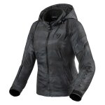 Blouson textile femme rev'it flare 2 camouflage noir / gris - 34