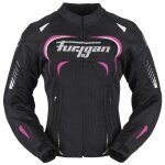 Blouson textile furygan kiara vented noir / rose - l