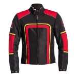 Blouson textile helstons austin noir / rouge / jaune - l