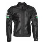 Blouson textile helstons elron noir / gris / vert - l