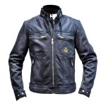 Blouson textile helstons genesis coton / mesh bleu - s