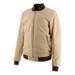 Blouson textile helstons harry beige / marron - s