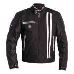 Blouson textile helstons shelby noir / blanc - s
