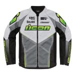 Blouson textile icon hooligan ultrabolt hi - viz / gris - s Blouson textile icon hooligan ultrabolt hi - viz / gris - s