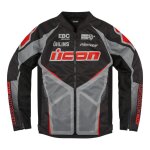 Blouson textile icon hooligan ultrabolt noir / gris / rouge - s Blouson textile icon hooligan ultrabolt noir / gris / rouge - s