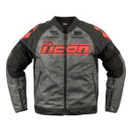 Blouson textile icon overlord3 � magnacross noir / gris - m