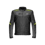 Blouson textile s - line all seasons evo noir / jaune fluo - s