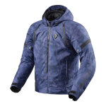 Blouson textile rev it flare 3 h2o camo / blue - l
