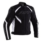Blouson textile rst sabre noir / blanc - l