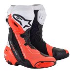 Bottes alpinestars supertech r vented noir / blanc / rouge fluo - 44