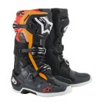 Bottes cross alpinestars tech 10 gris / orange / rouge fluo - us - 7