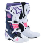 Bottes cross alpinestars tech 10 white / violet / navy / blue / pink - 11