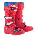 Bottes cross alpinestars tech 5 bright red / dark red / alpine blue - us - 13